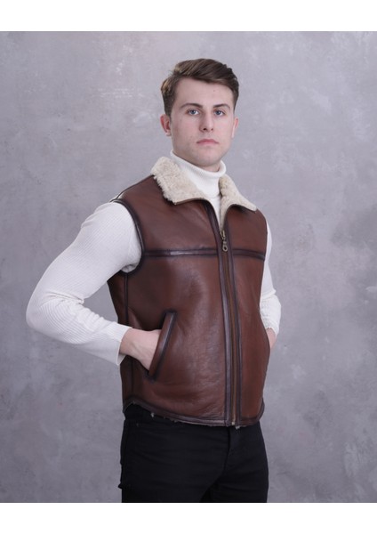 Erkek Hakiki Deri Kürklü Yelek fiyatları