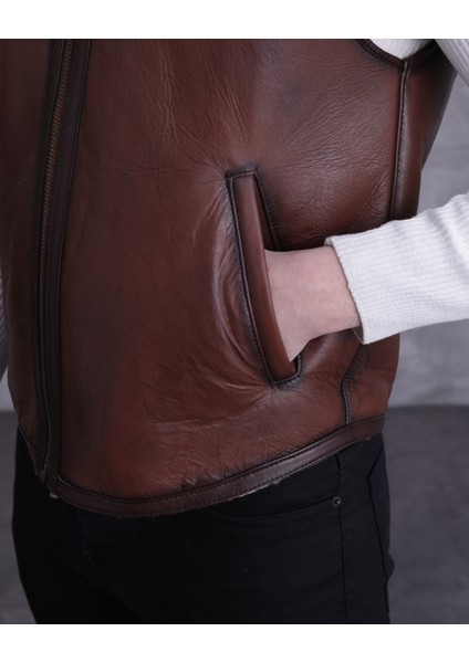 Erkek Hakiki Deri Kürklü Yelek fırsatları