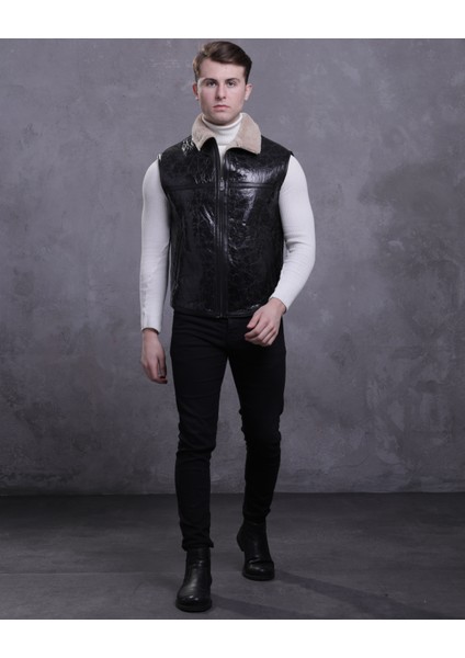 Erkek Hakiki Deri Kürklü Yelek indirimleri