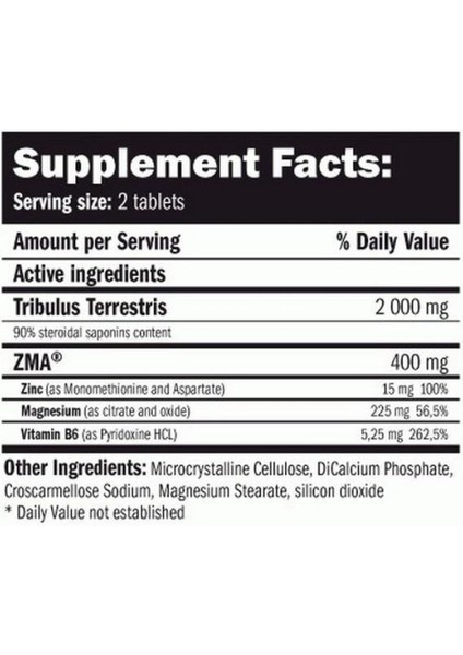 Amıx Tribulus-Zma ® 90 Tabs. - 2000 mg