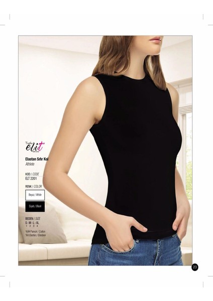 Kadın Sıfır Kol Likralı Fanila Atlet 2201- 3 Adet fırsatları