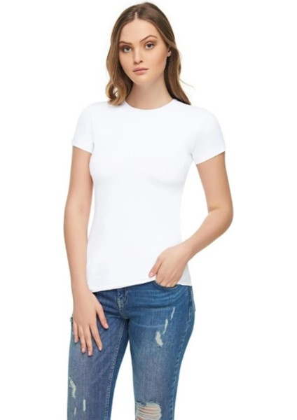 Kadın Yarım Kol Likralı Fanila Atlet 2202- 9 Adet