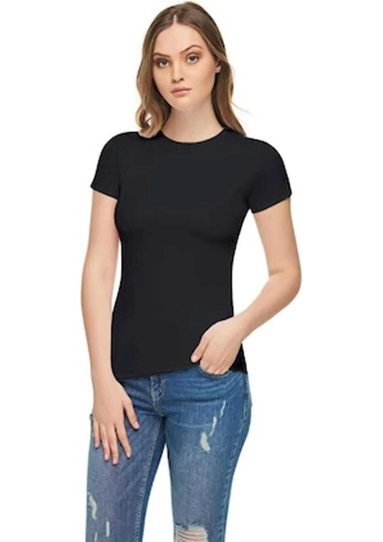 Kadın Yarım Kol Likralı Fanila Atlet 2202- 3 Adet modelleri