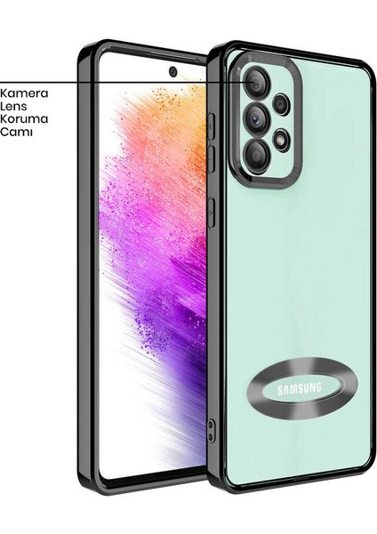 Samsung Galaxy A32 Kılıf Zebana Glint Silikon Kılıf Siyah