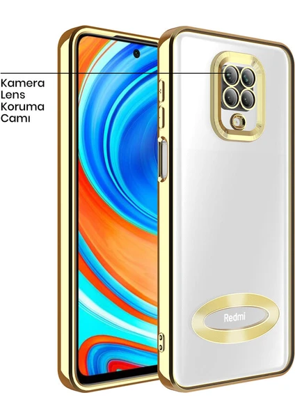 Xiaomi Redmi Note 9s Kılıf Zebana Glint Silikon Kılıf Gold