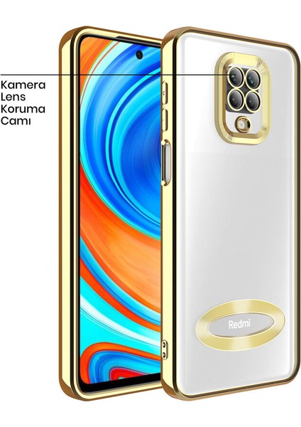 Xiaomi Redmi Note 9 Pro Max Kılıf Zebana Glint Silikon Kılıf Gold