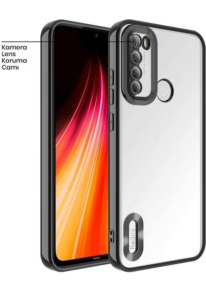Xiaomi Redmi Note 8 Kılıf Zebana Glint Silikon Kılıf Siyah