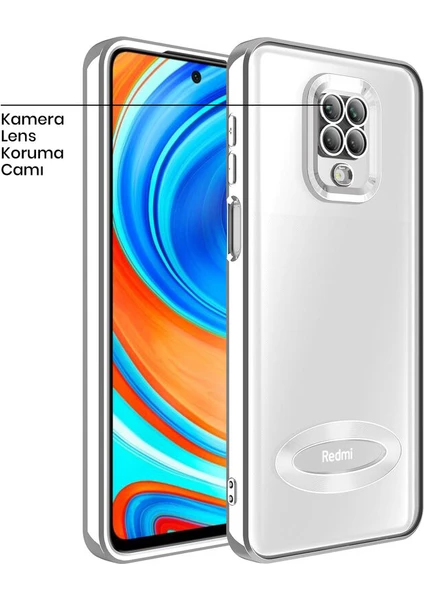 Xiaomi Redmi Note 9s Kılıf Zebana Glint Silikon Kılıf Gri