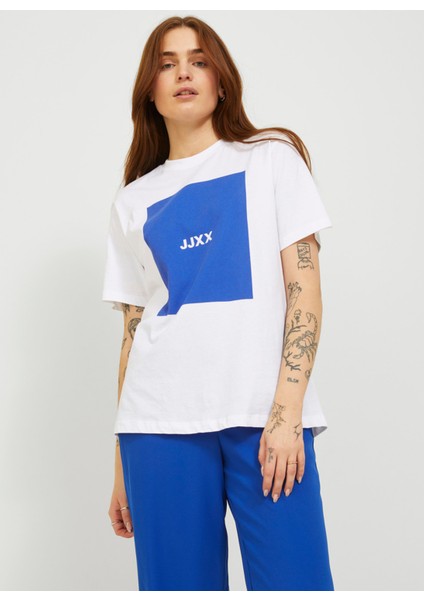 Jxamber Rlx Ss Every Square Tee Jrs Noos Kadın Gri T-Shirt 12204837-Bright