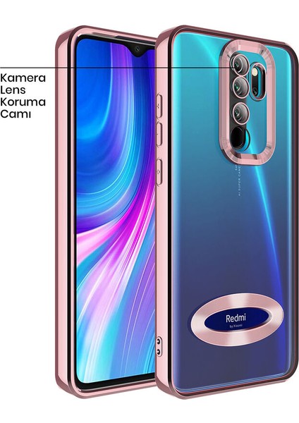 Xiaomi Redmi Note 8 Pro Kılıf Zebana Glint Silikon Kılıf Rose Gold