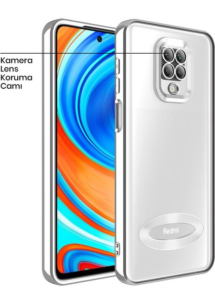 Xiaomi Redmi Note 9 Pro Max Kılıf Zebana Glint Silikon Kılıf Gri