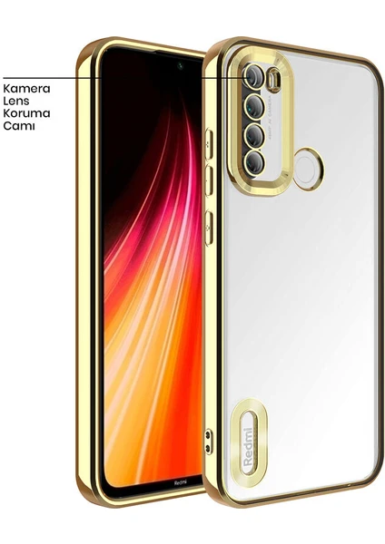 Xiaomi Redmi Note 8 Kılıf Zebana Glint Silikon Kılıf Gold