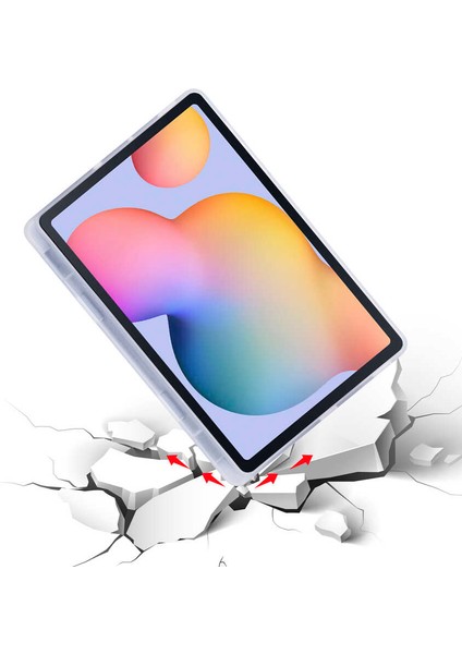 Galaxy Tab S6 P619 Kılıf Tri Folding Kalem Bölmeli Standlı Kılıf