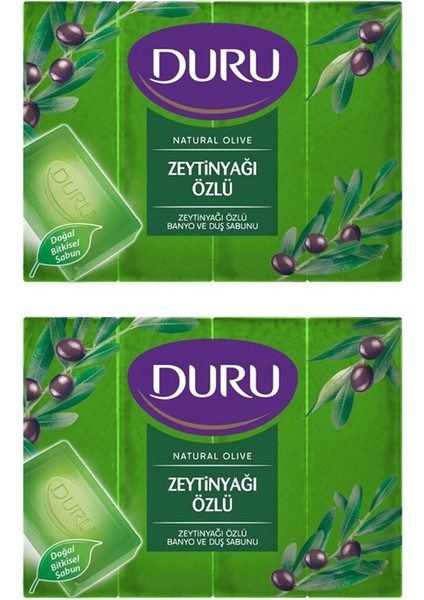 Natural Olive Zeytinyağlı 4 Adet Banyo Sabunu 600 gr 8690506494575 (2 Adet)