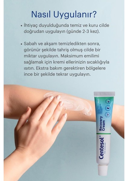 Centesol - Recovery Cream (Onarıcı Cilt Bakım Kremi - Cica Krem) 2 Adet 30 G + 30 G