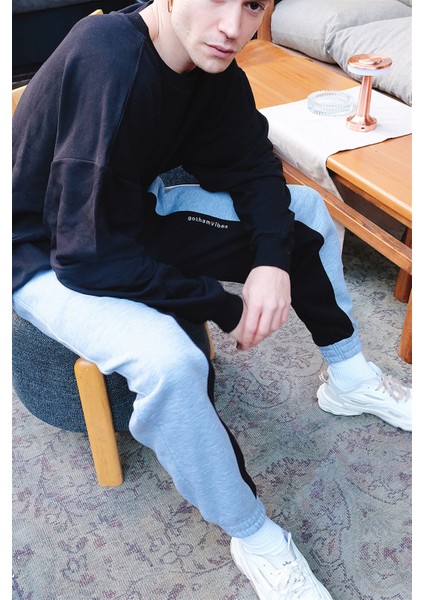 Erkek Rahat Kesim 34 Gri-Siyah Eşofman Alt fiyatları