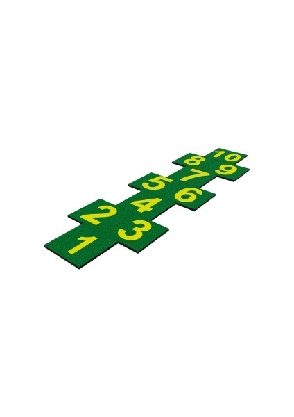 Kauçuk Sek Sek Oyun Matı Karosu ( 40X40 Cm)