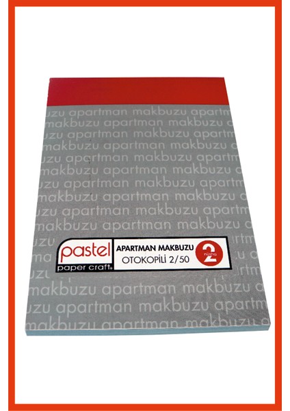 Apartman Makbuzu 14X20 cm Boyutunda 2/50 Otokopili 1 Asıl 1 Suret 2 Nüsha