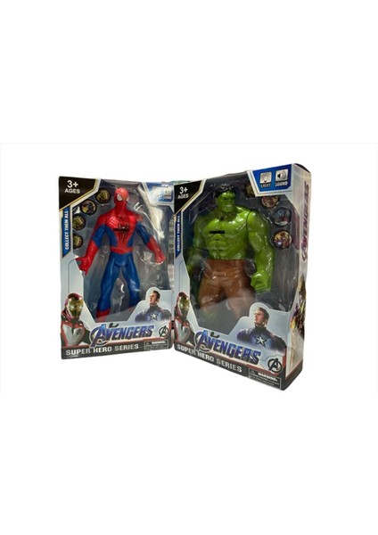 Avengers Spider-Man- Örümcek Adam ve Hulk Işıklı & Sesli ve Taso Atan Figür Oyuncak