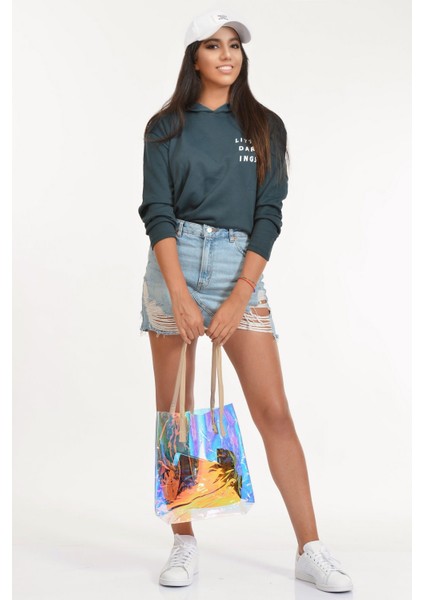 Hologram Yarı Şeffaf El ve Omuz Çantası fiyatları