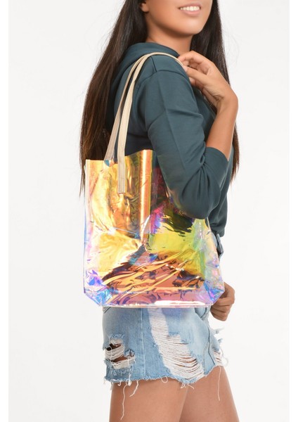 Hologram Yarı Şeffaf El ve Omuz Çantası modelleri