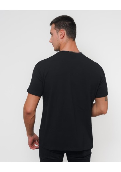 Erkek Tshirt Oversize Rahat Kalıp Premium Bisiklet Yaka