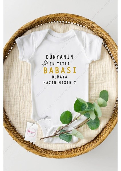 Sürpriz Baba Oluyorsun Özel Tasarım Bebek Zıbın Pamuklu Çıtçıtlı Body