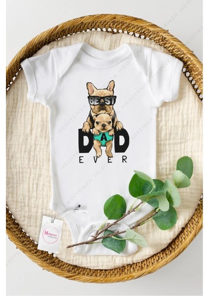 Dad Ever Özel Tasarım Bebek Zıbın Pamuklu Çıtçıtlı Body