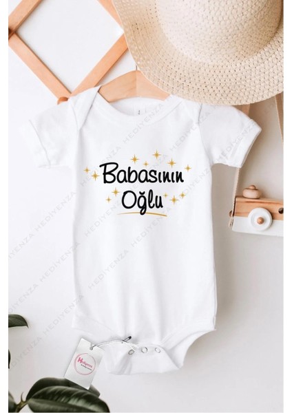 Babasının Oğlu Özel Tasarım Bebek Zıbın Pamuklu Çıtçıtlı Body