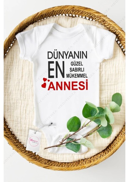En Annesi Özel Tasarım Bebek Zıbın Pamuklu Çıtçıtlı Body