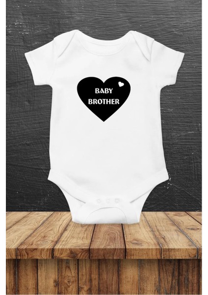 Baby Brother Özel Tasarım Bebek Zıbın Pamuklu Çıtçıtlı Body
