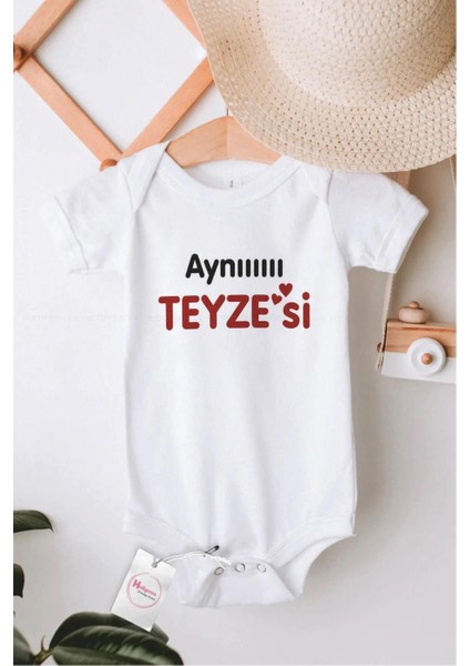 Aynı Teyzesi Özel Tasarım Bebek Zıbın Pamuklu Çıtçıtlı Body