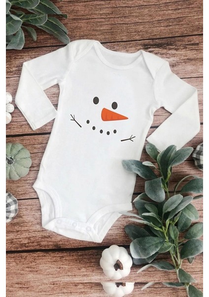 Kardan Adam Özel Tasarım Bebek Zıbın Pamuklu Çıtçıtlı Body
