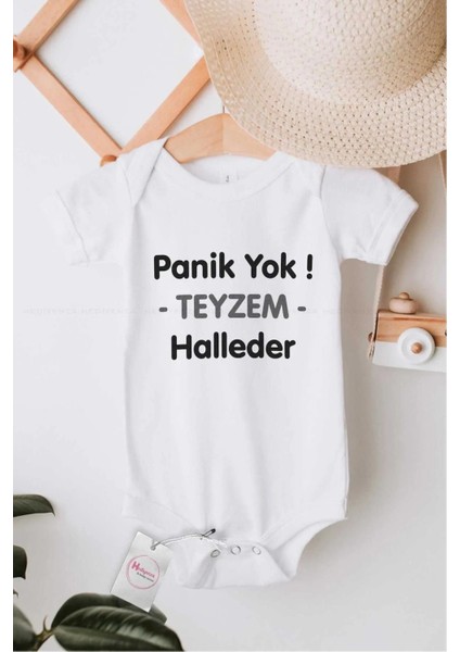 Panik Yok Teyzem Halleder Özel Tasarım Bebek Zıbın Pamuklu Çıtçıtlı Body