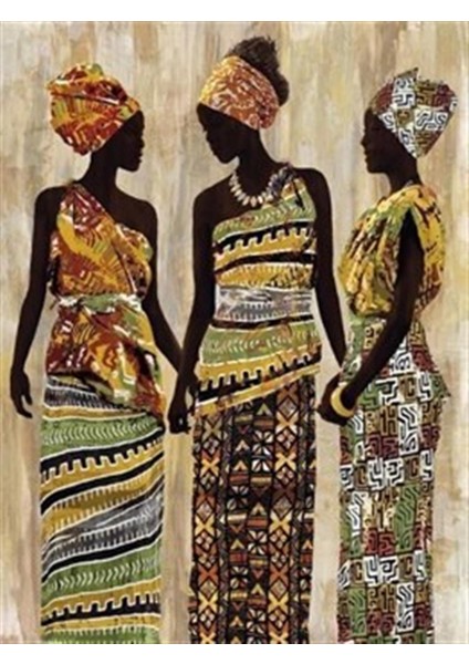 Elmas Mozaik Tablo Afrikalı Kadınlar 48 x 66 cm