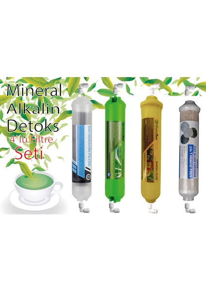 Su Arıtma Cihazı 4'lü Alkali Mineral Detoks Ph Dengeleyici