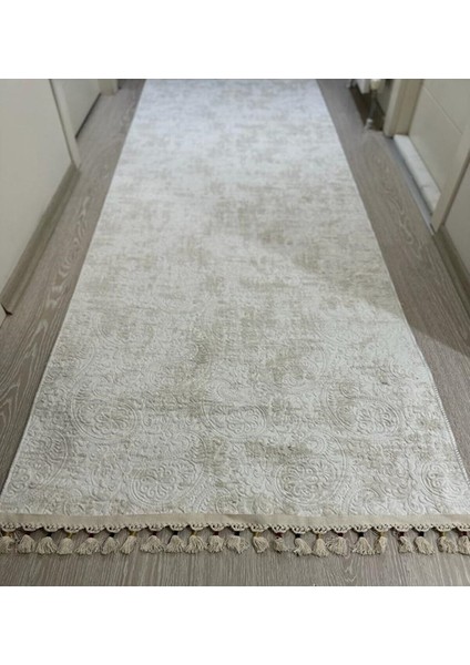 Jel Kaymaz Halı Asos Nevra Krem Kaymaz Taban Yolluk Yıkanabilir Halı Renkli Düğüm Saçaklı fiyatları