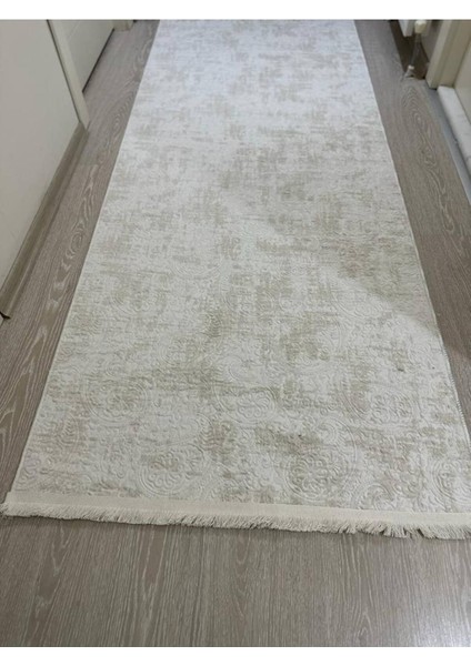 Jel Kaymaz Halı Asos Nevra Krem Kaymaz Taban Yolluk Yıkanabilir Halı Krem Spor Saçaklı fiyatları