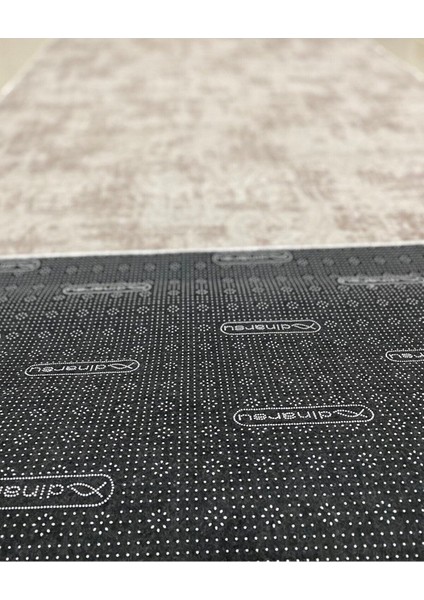 Jel Kaymaz Halı Asos Nevra Vizon Kaymaz Taban Yolluk Yıkanabilir Halı Krem Spor Saçaklı modelleri