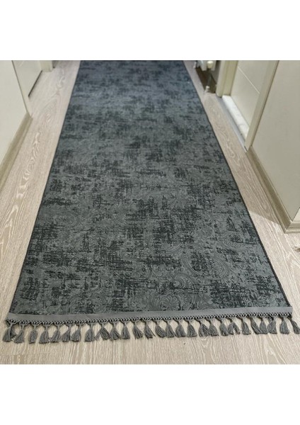 Jel Kaymaz Halı Asos Nevra Antrasit Kaymaz Taban Yolluk Yıkanabilir Halı Gri Düğüm Saçaklı fiyatları