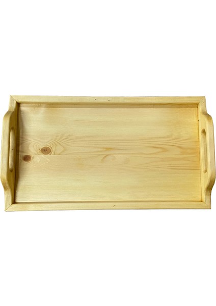 Masif Ahşap Servis Tepsisi 1 Adet Sunum Tepsisi 48X27,5 cm fırsatları