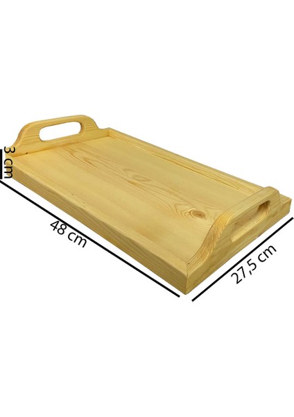 Masif Ahşap Servis Tepsisi 1 Adet Sunum Tepsisi 48X27,5 cm indirimleri