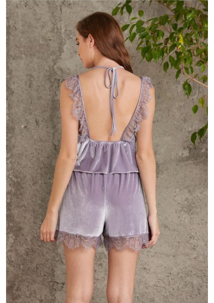 4800 Kadın Royal Şifon Sabahlık Dantelli Kadife Tulum Takım indirimleri