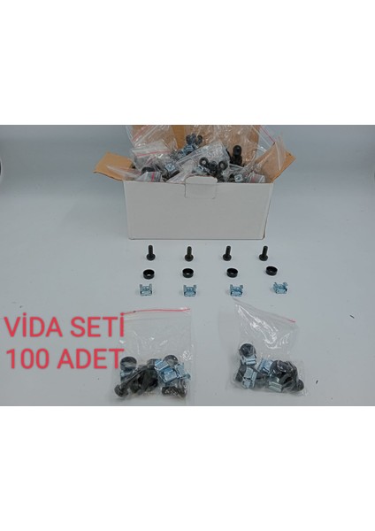 Rack Kabin Vida Somun Seti 100 Adet