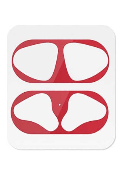 - Apple Airpods - Toz Kir Önleyici Sticker - Kırmızı