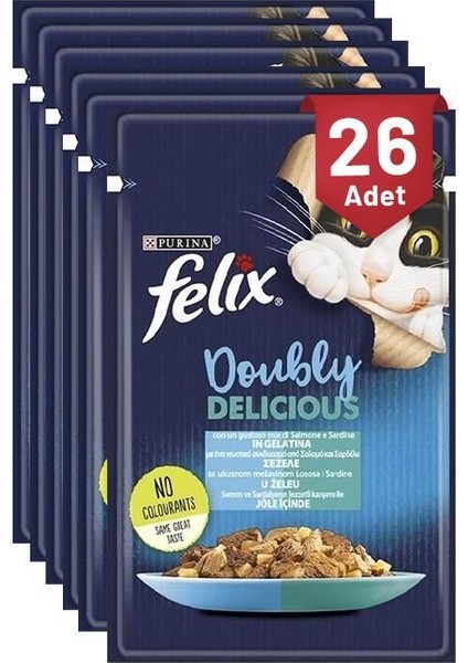 Çifte Lezzet Somon ve Sardalyalı 85 gr 26 Ad