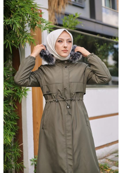 Haki Içi Kürklü ve Su Geçirmez Kadın Kışlık Mont & Kaban indirimleri