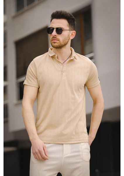 Dumont Omzu Şerili Slim Fit Erkek Polo Yaka Tshirt