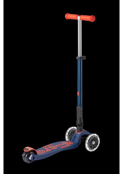 Scooter Maxi Micro Deluxe Foldable LED Navy/red MMD133