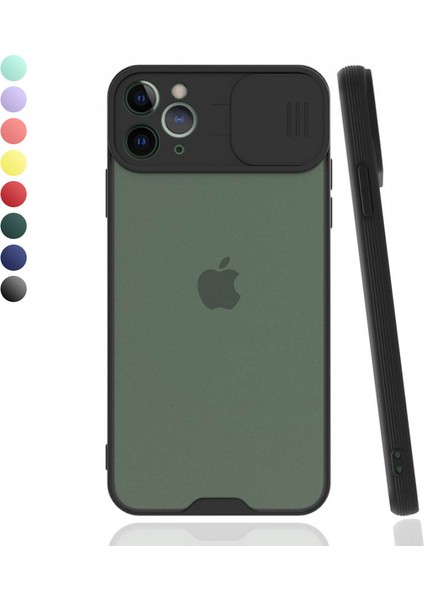 iPhone 11 Pro Kılıf Kamera Koruma Kapaklı Platin Matte Silikon Arka Kapak